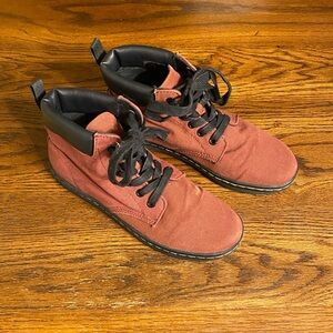 Women's Dr. Martens Maelly Maroon Canvas Boots